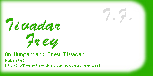 tivadar frey business card